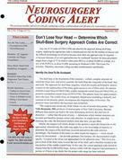 Neurosurgery Coding Alert